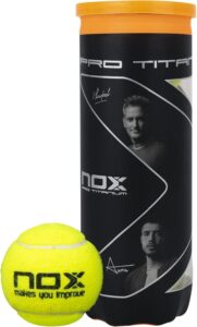 NOX Bote de 3 Pelotas de pádel Pro Titanium